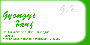gyongyi hanf business card